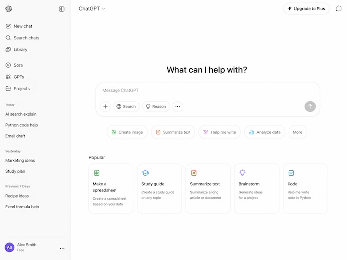 AI search Screenshot