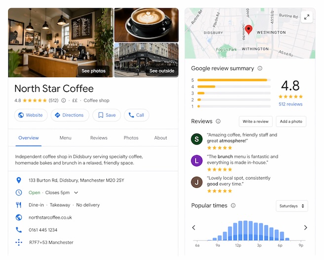 Google Business Profile Optimised Scre