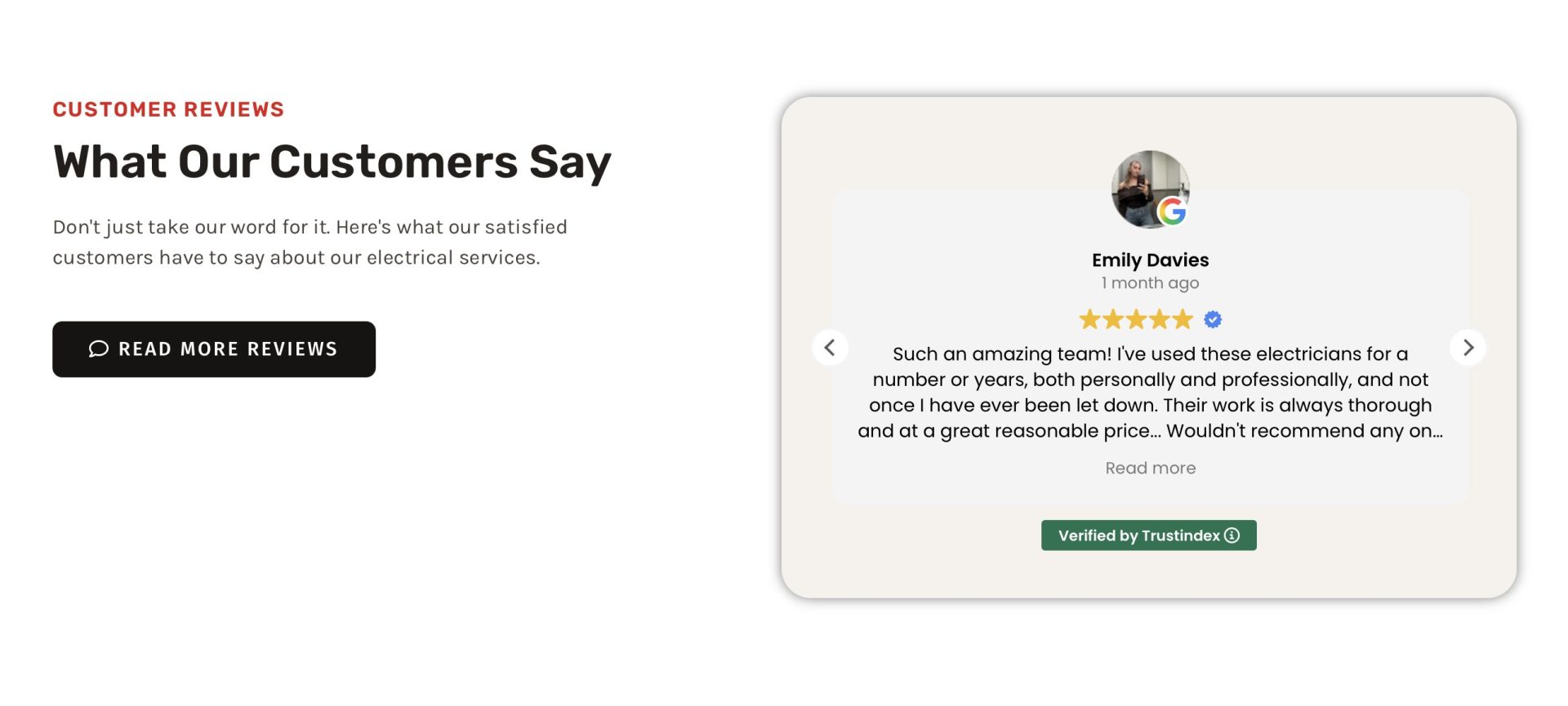Portcullis Power Solutions Google review slider verified by Trustindex on the website