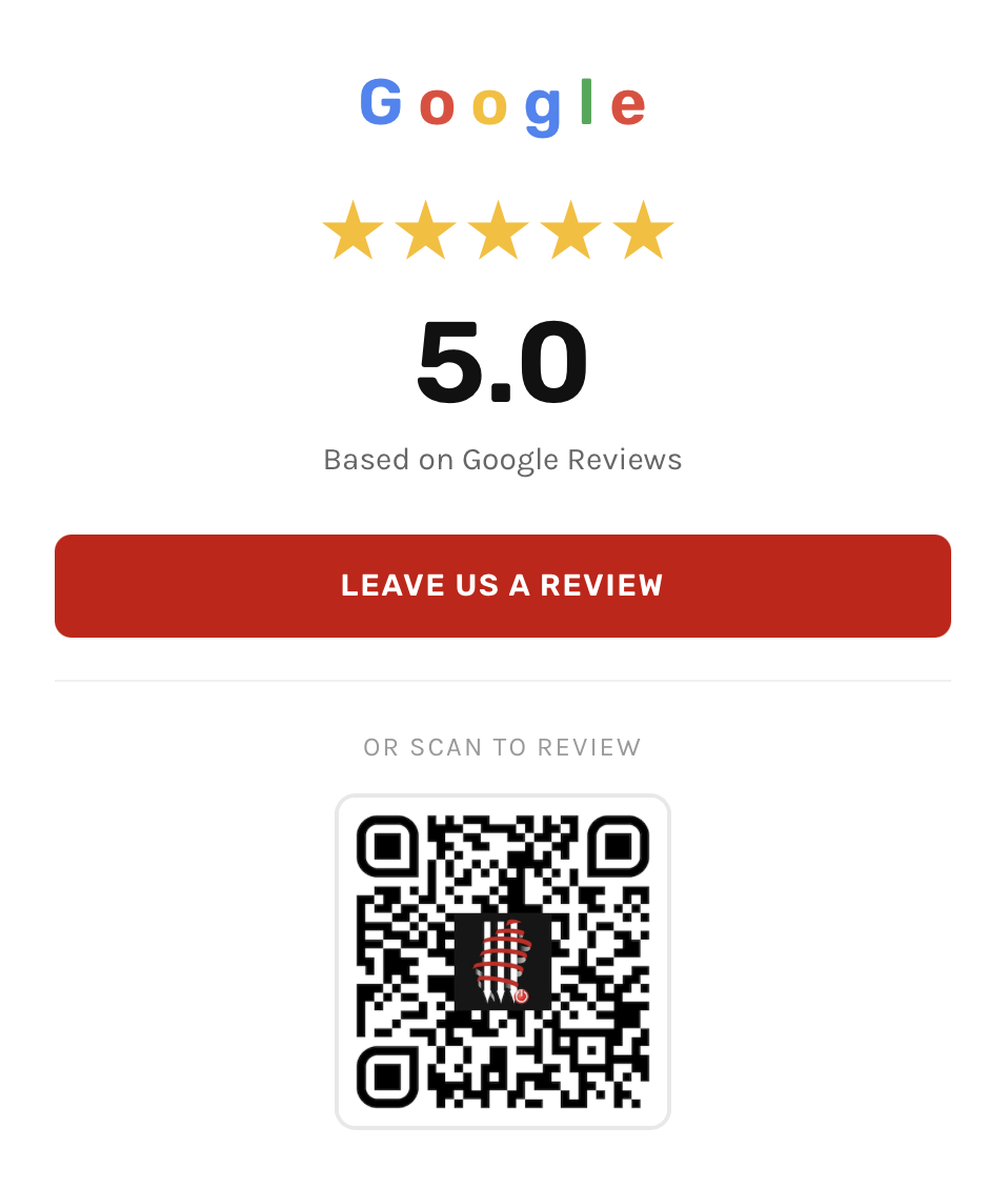 Example Google review QR code